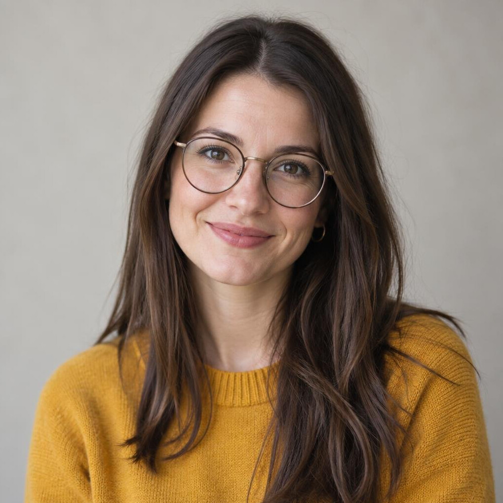 Portrait of a young Croatian woman with glasses
