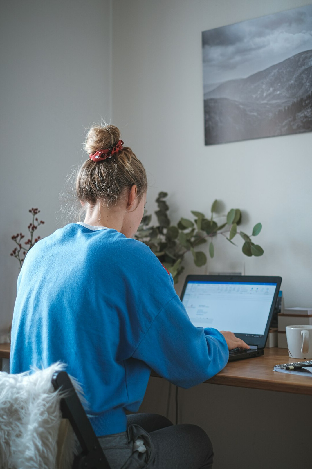 writer at laptop