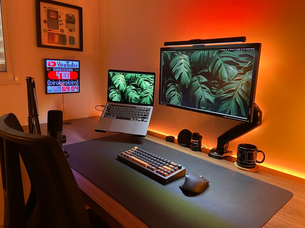 mystery writer desk setup