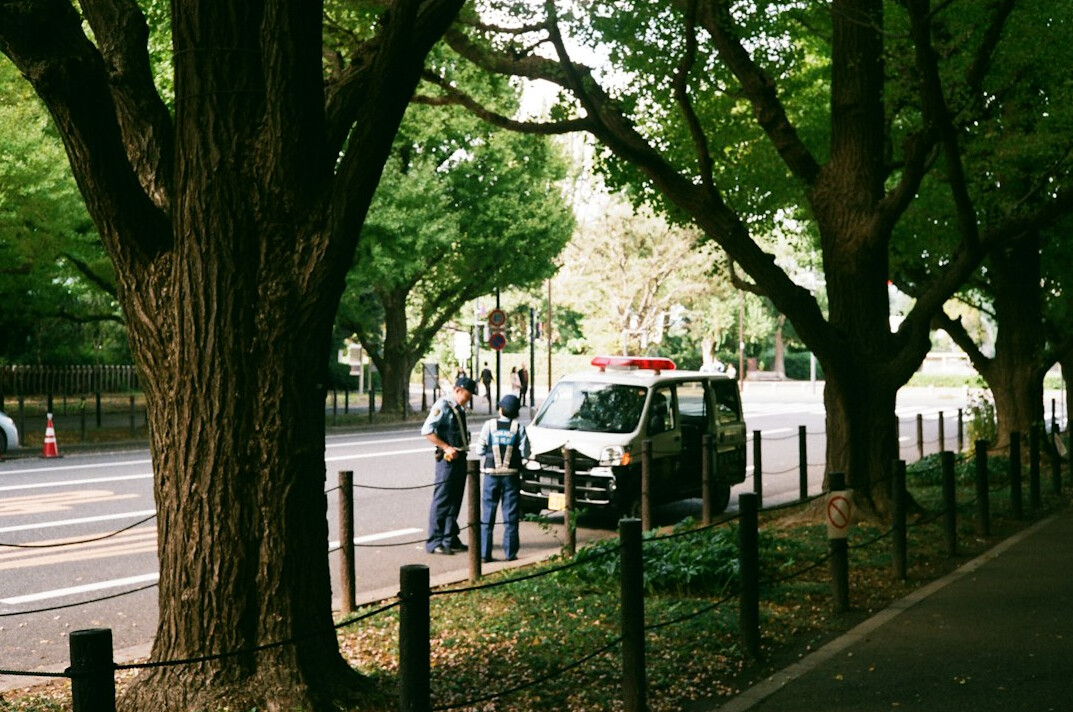 detective investigating crime scene